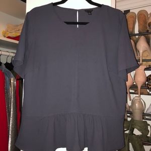 Grey silk work top